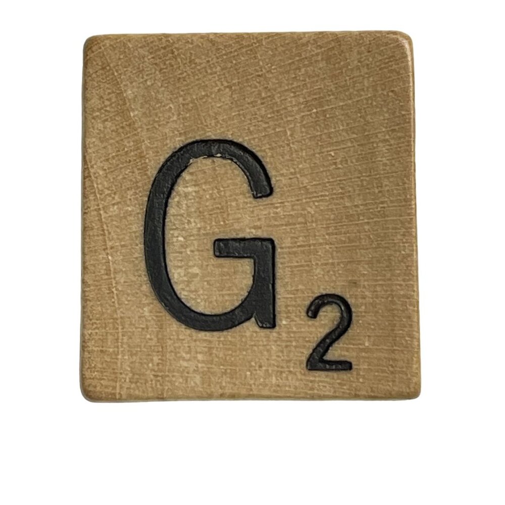 Scrabble Game Piece Letter G Replacement Wood Tile Genuine Standard Edition mq